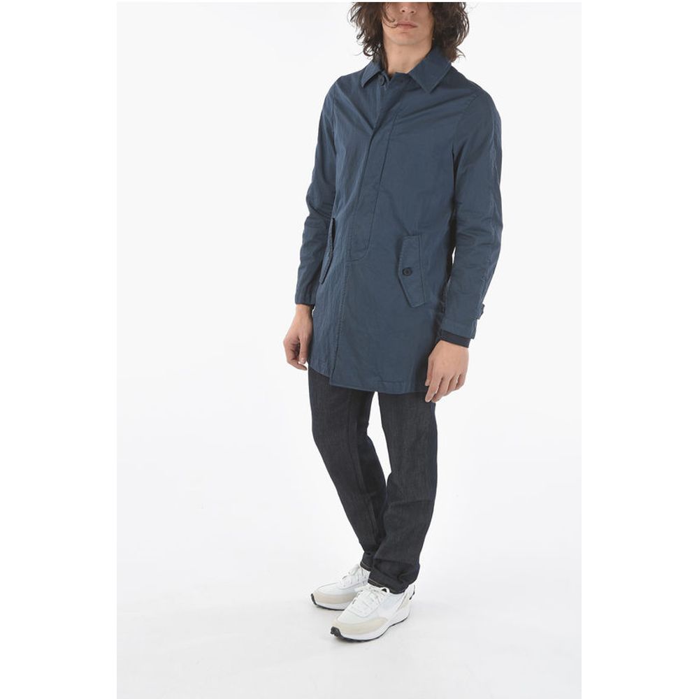 Corneliani CC COLLECTION O.WEAR hidden closure balmacaan coat