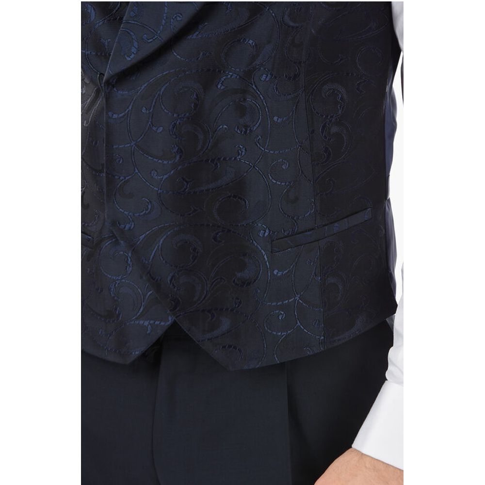 Corneliani CC COLLECTION Embroidered CERIM. RESET Waistcoat with Hidden