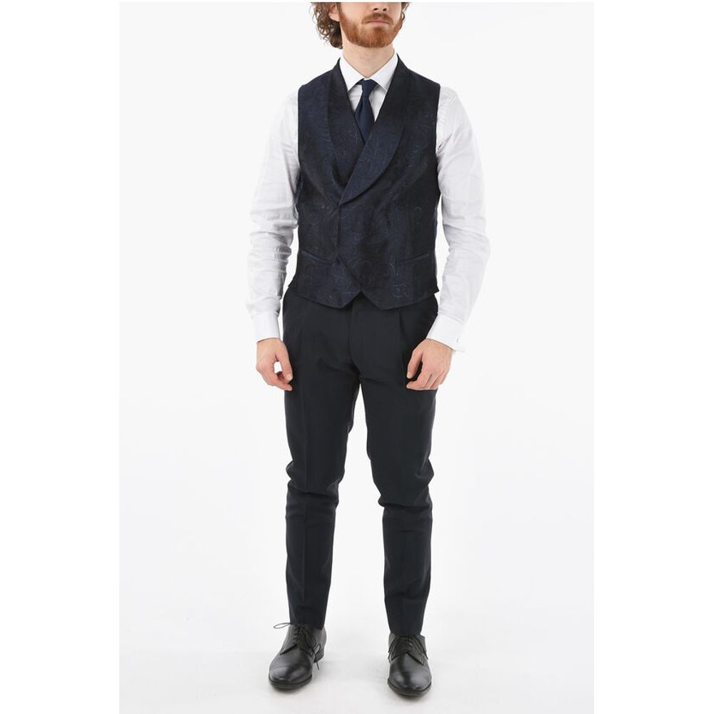 Corneliani CC COLLECTION Embroidered CERIM. RESET Waistcoat with Hidden