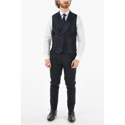 Corneliani CC COLLECTION Embroidered CERIM. RESET Waistcoat with Hidden
