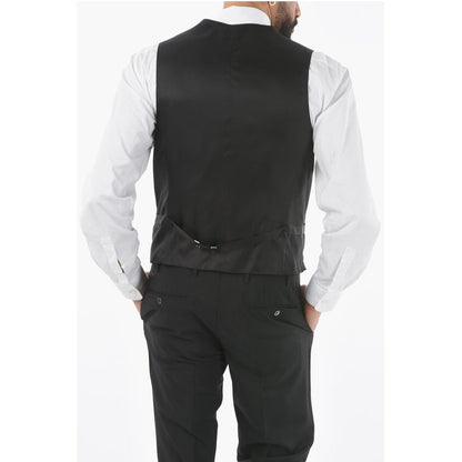 Corneliani CC COLLECTION All-Over Glitter 4-Buttons CERIM RESET Vest