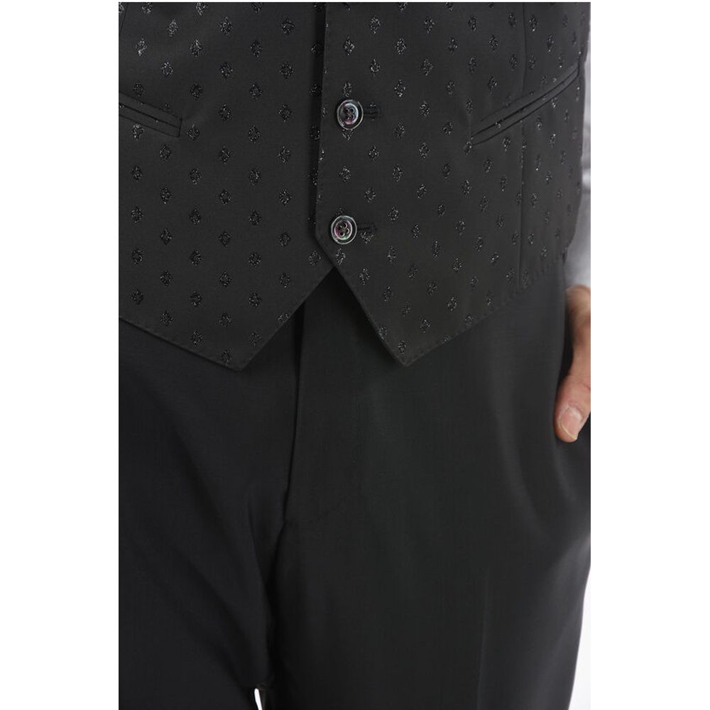 Corneliani CC COLLECTION All-Over Glitter 4-Buttons CERIM RESET Vest