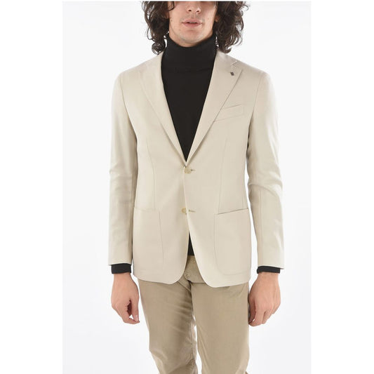 Corneliani CC COLLECTION Half-Lined Blazer with Sewn Pockets and Notch