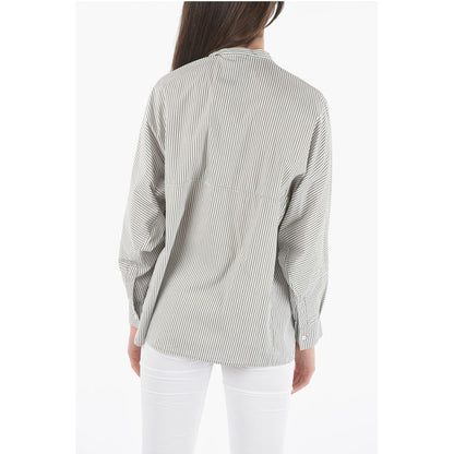 Woolrich Striped Oversized Shirt with Breast Pocket