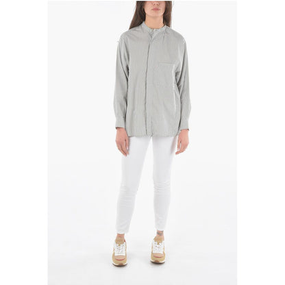 Woolrich Striped Oversized Shirt with Breast Pocket