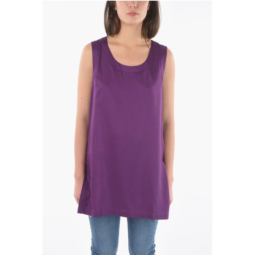 Woolrich Solid Color Maxi Top with Side Splits