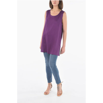 Woolrich Solid Color Maxi Top with Side Splits