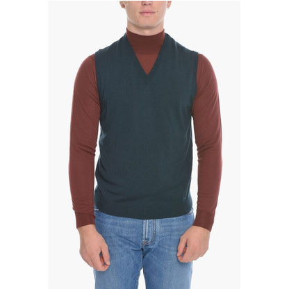 Corneliani V Neck Virgin Wool Vest