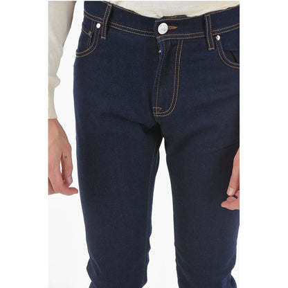 Corneliani ID 5 Pocket Visible Stitching Slim Fit Denims