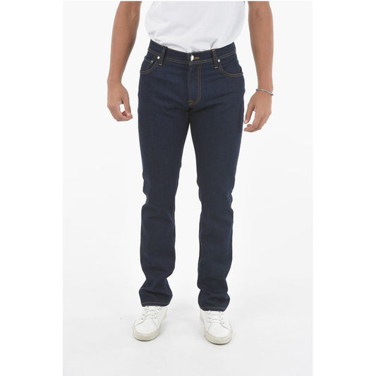 Corneliani ID LUXURY DENIM Dark Wash Slim Fit Denims with Belt Loops
