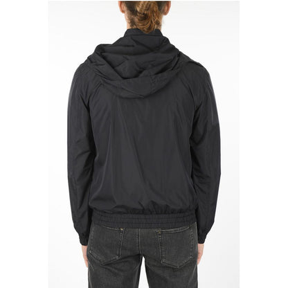 Corneliani CC COLLECTION Windbreaker Jacket with Removable Hood and Hid