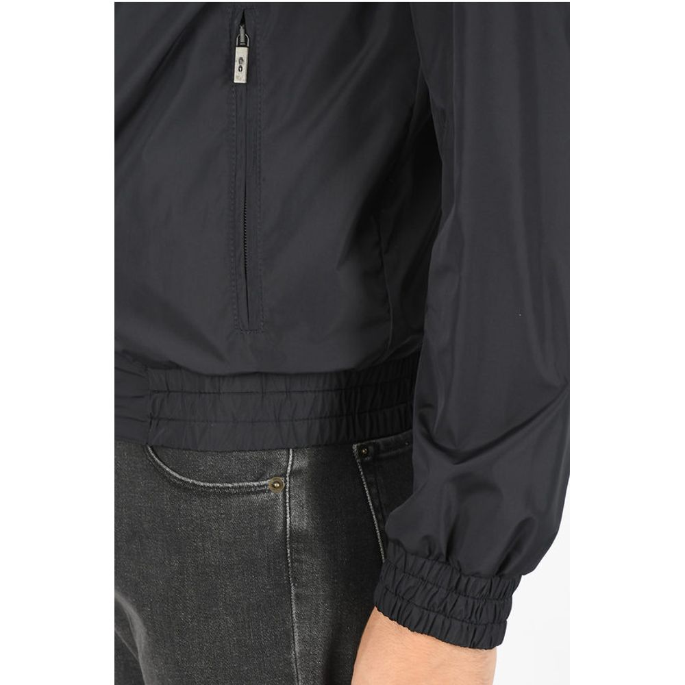 Corneliani CC COLLECTION Windbreaker Jacket with Removable Hood and Hid