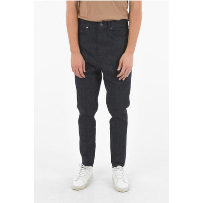 Neil Barrett THE GODFATHER OF DENIM Raw Denim Low-crotch Jeans with Satin