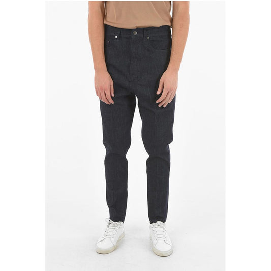 Neil Barrett THE GODFATHER OF DENIM Raw Denim Low-crotch Jeans with Satin