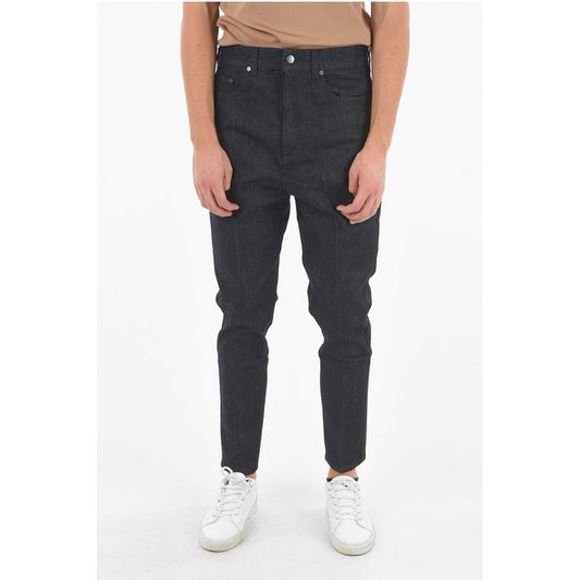 Neil Barrett THE GODFATHER OF DENIM Raw Denim Low-crotch Jeans with Satin
