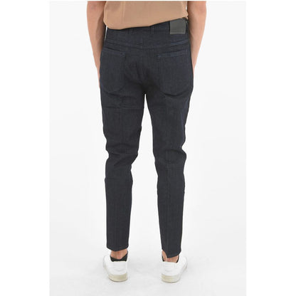 Neil Barrett THE GODFATHER OF DENIM Raw Denim Low-crotch Jeans with Satin