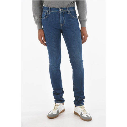 Corneliani ID 5 Pocket Dark Wash Slim Fit Denims