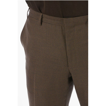 Corneliani CC COLLECTION Virgin Wool REWARD Chino Pants with Houndstoot