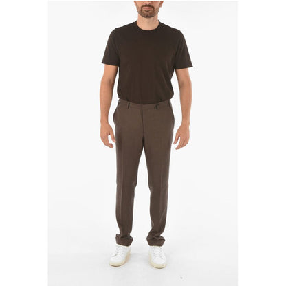 Corneliani CC COLLECTION Virgin Wool REWARD Chino Pants with Houndstoot