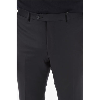Corneliani virgin wool LEADER Mid-rise waist plain hem trousers