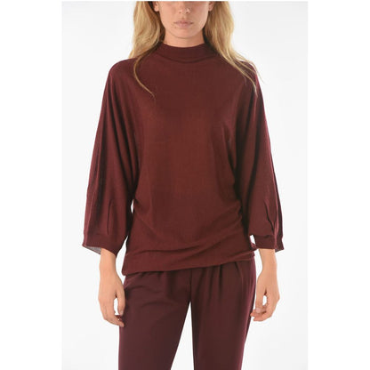 Ixos Virgin Wool Blend CURLIN Crewneck Sweater with Batwing Sleev