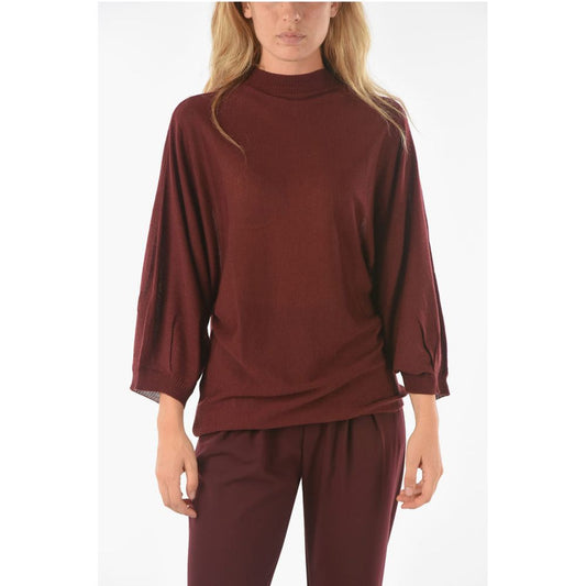 Ixos Virgin Wool Blend CURLIN Crewneck Sweater with Batwing Sleev