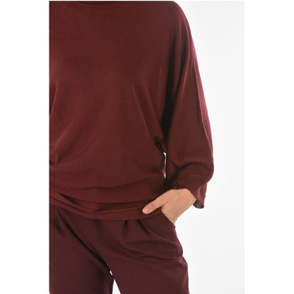 Ixos Virgin Wool Blend CURLIN Crewneck Sweater with Batwing Sleev