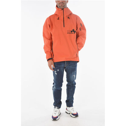 Dsquared² Contrasting Details Solid Color Anorak With Hood
