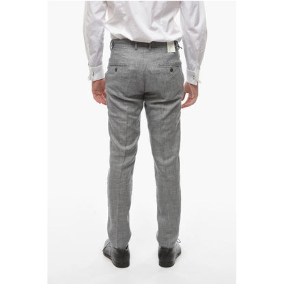 Cruna Houndstooth Motif RAVAL Single Pleat Pants with Breast Pocke