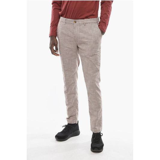 Cruna Houndstooth Motif Slim Fit NEWTOWN Pants