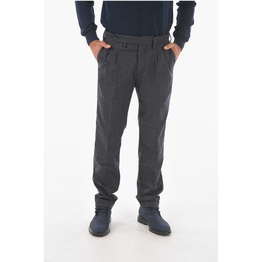 Cruna Double-pleated ROPPONGI2P.L. Pinstriped Pants