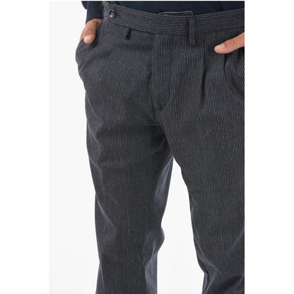 Cruna Double-pleated ROPPONGI2P.L. Pinstriped Pants
