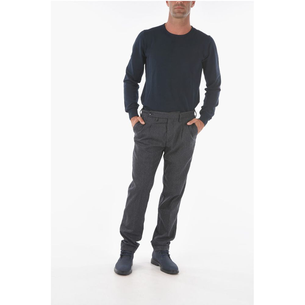 Cruna Double-pleated ROPPONGI2P.L. Pinstriped Pants