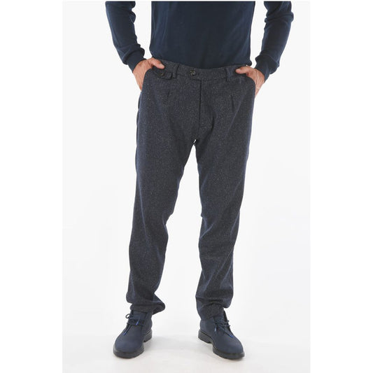 Cruna Single-pleated RAVAL1P.L. Herringbone Wool Blend Pants
