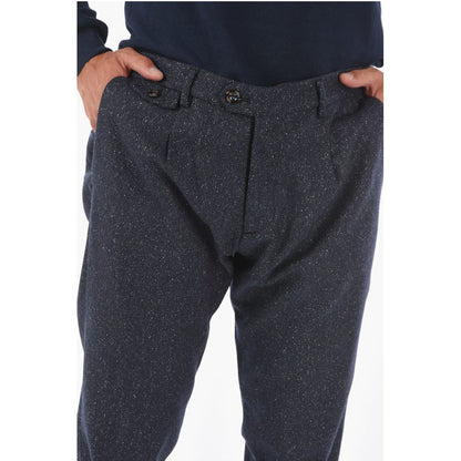 Cruna Single-pleated RAVAL1P.L. Herringbone Wool Blend Pants