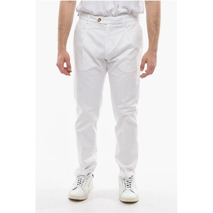 Cruna Stretch Cotton RAVAL Single-Pleat Pants