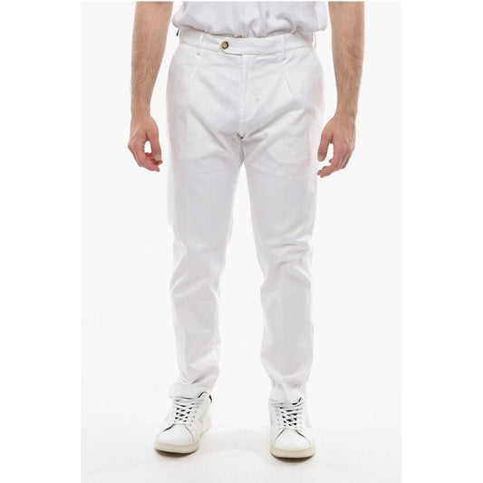 Cruna Stretch Cotton RAVAL Single-Pleat Pants