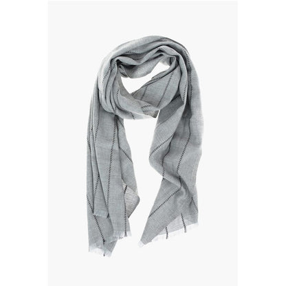 Ermenegildo Zegna Solid Color Scarf with Fringes