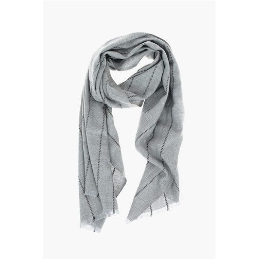 Ermenegildo Zegna Solid Color Scarf with Fringes