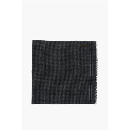 Ermenegildo Zegna Houndstooth Scarf with Fringes