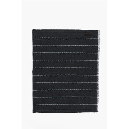 Ermenegildo Zegna Solid Color Scarf with Fringes
