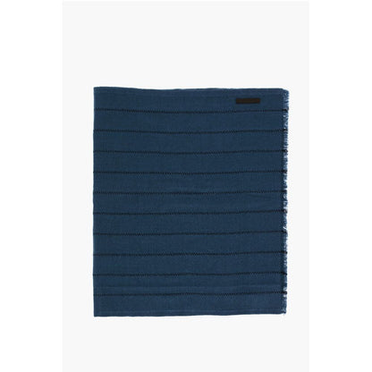 Ermenegildo Zegna Solid Color Scarf with Fringes