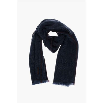 Ermenegildo Zegna herringbone patterned cashmere scarf