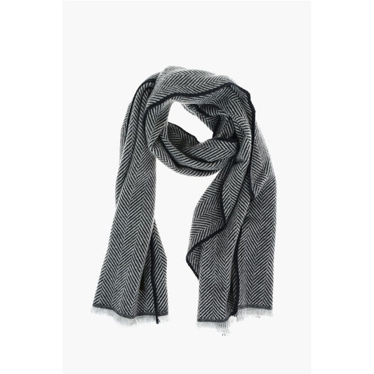 Ermenegildo Zegna herringbone patterned cashmere scarf