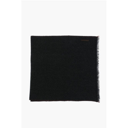 Ermenegildo Zegna herringbone patterned cashmere scarf