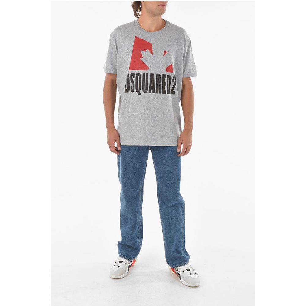Dsquared² Crew Neck Printed Logo Cotton T-Shirt