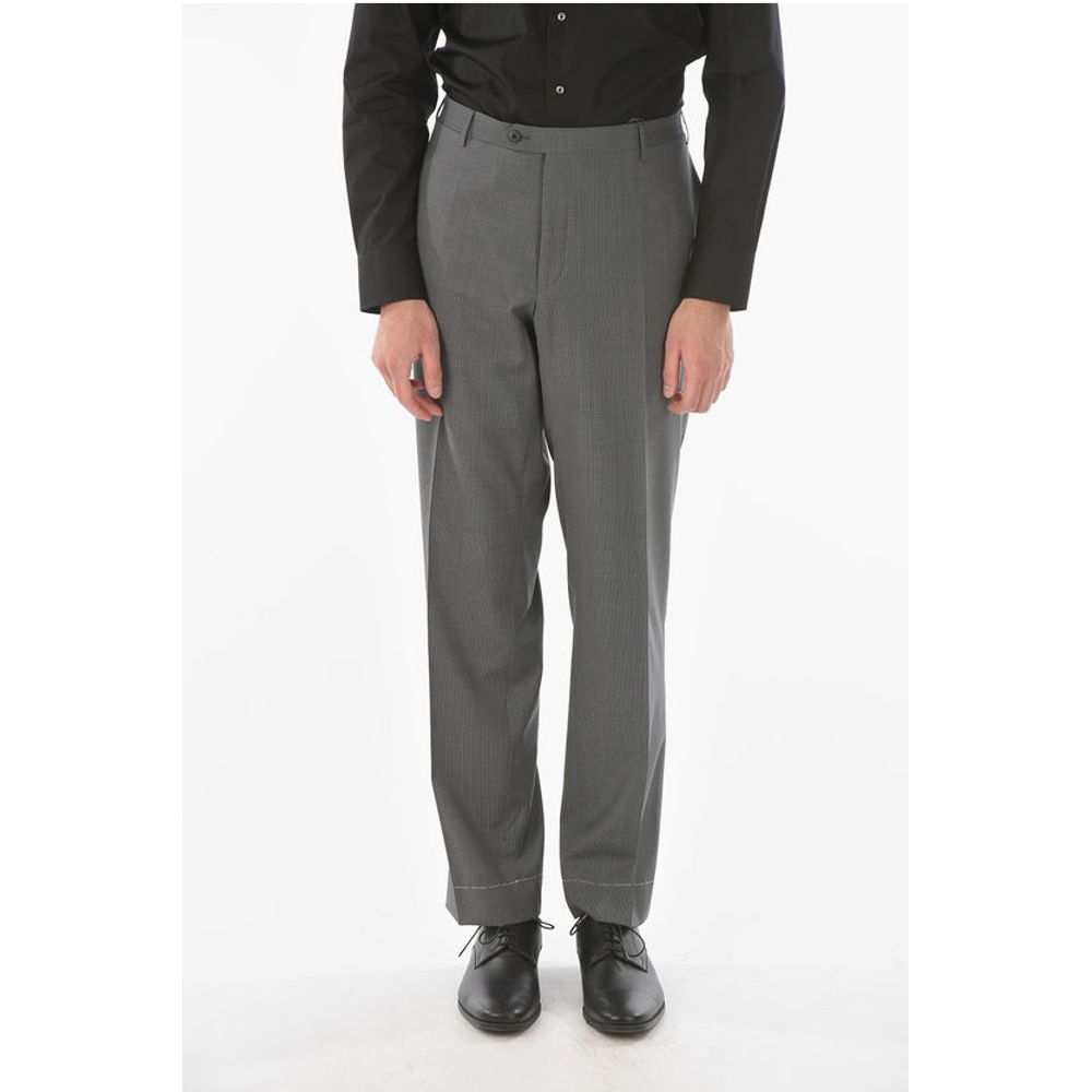 Corneliani Extrafine Virgin Wool LEADER Slack Pants with Basket Weave P
