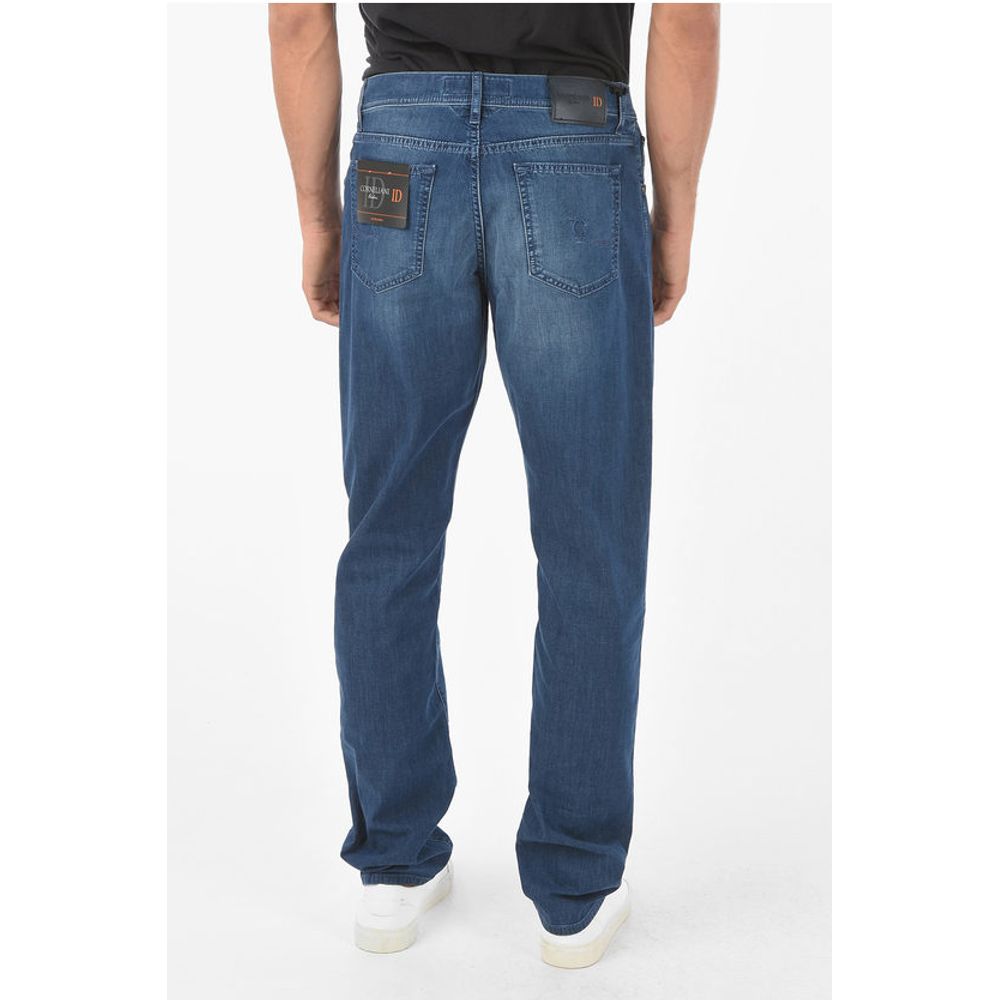 Corneliani ID LUXURY DENIM 5-pocket Mid-wash Jeans 20cm