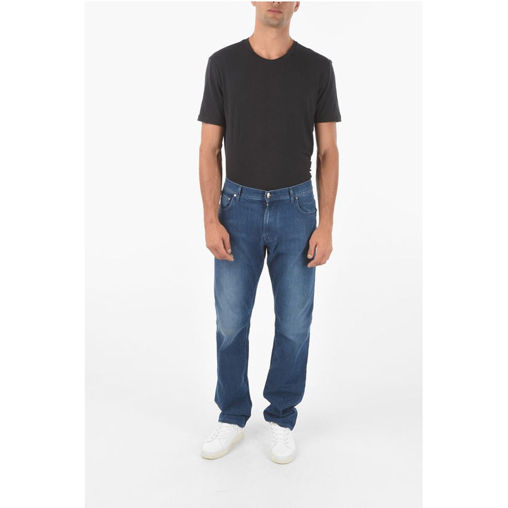 Corneliani ID LUXURY DENIM 5-pocket Mid-wash Jeans 20cm