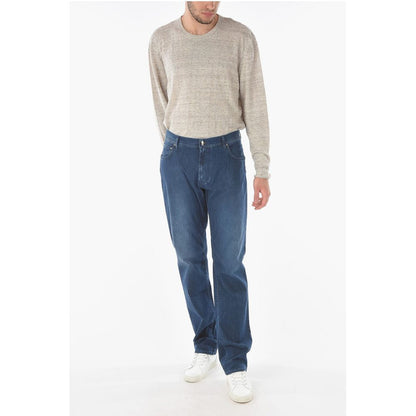 Corneliani ID LUXURY DENIM 5-pocket Mid-wash Jeans 20cm